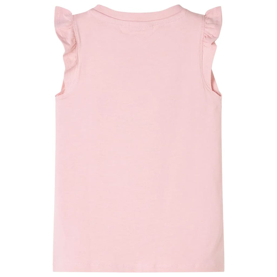 Kindershirt met ruches aan de mouwen 116 lichtroze lichtroze 116