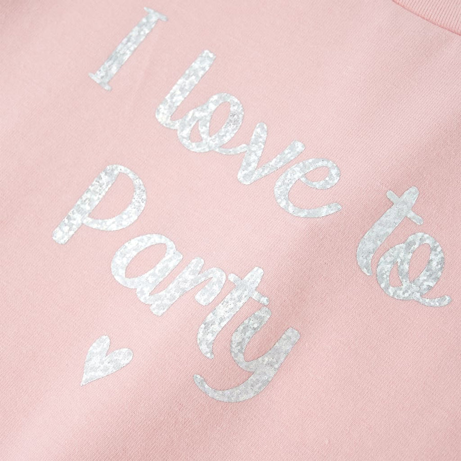 Kindershirt met ruches aan de mouwen 116 lichtroze lichtroze 116