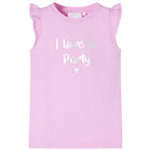 Kids' top with ruffles on the sleeves 104 lilac