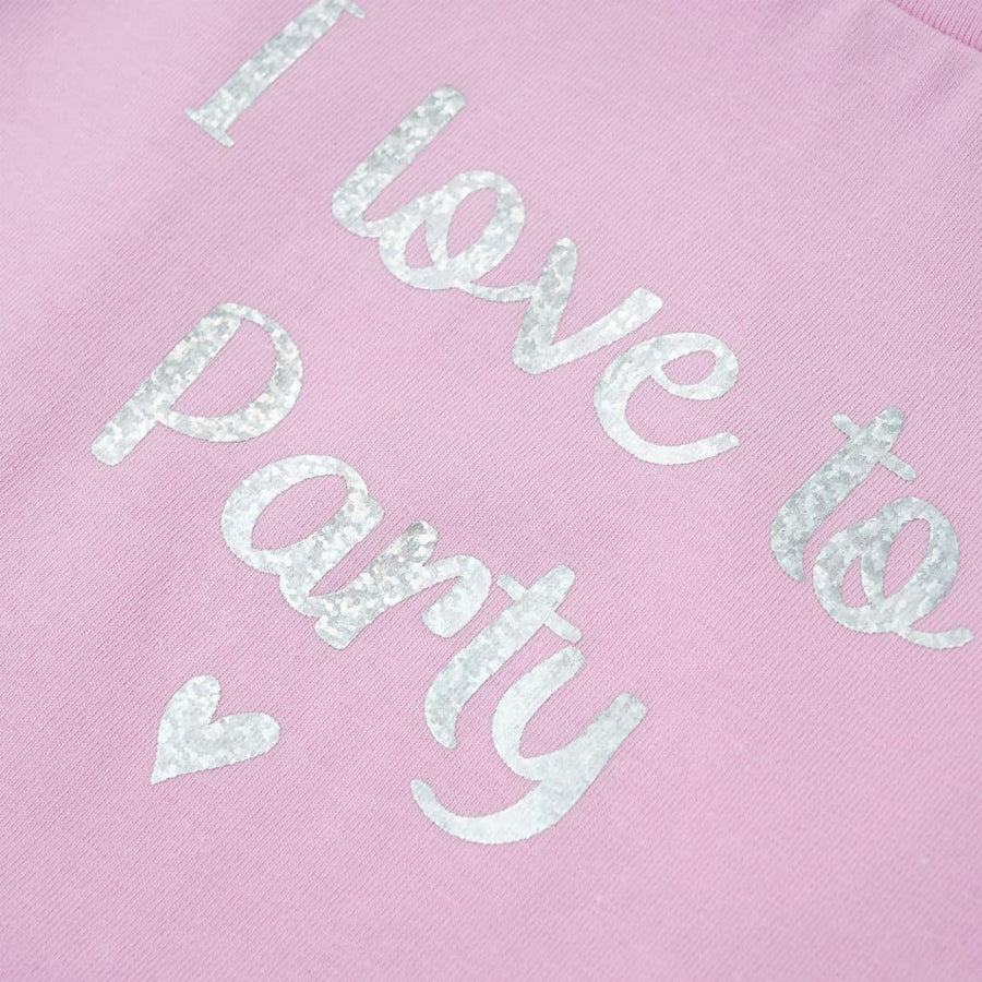 Kindershirt met ruches aan de mouwen 104 lila Lila