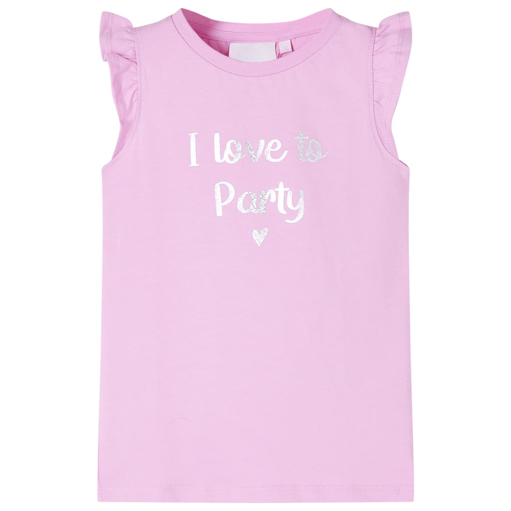 Kindershirt met ruches aan de mouwen 116 lila Lila