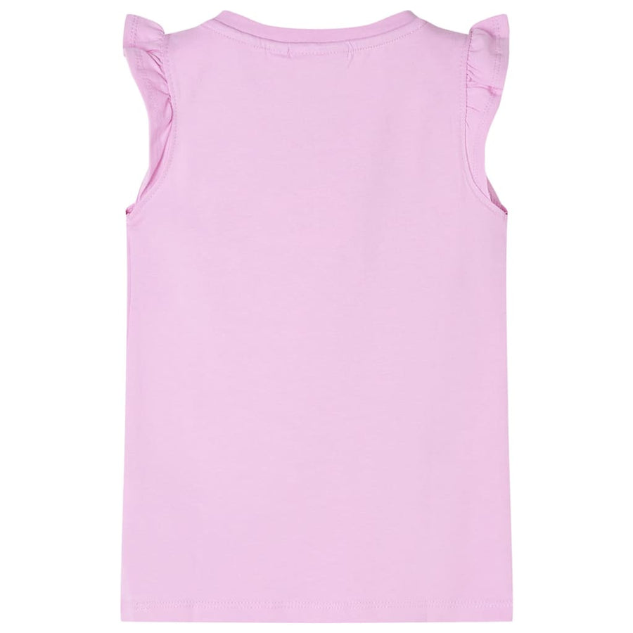 Kindershirt met ruches aan de mouwen 116 lila Lila