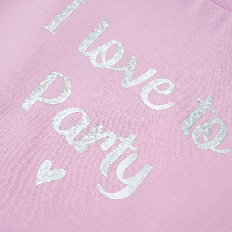 Kindershirt met ruches aan de mouwen 116 lila Lila