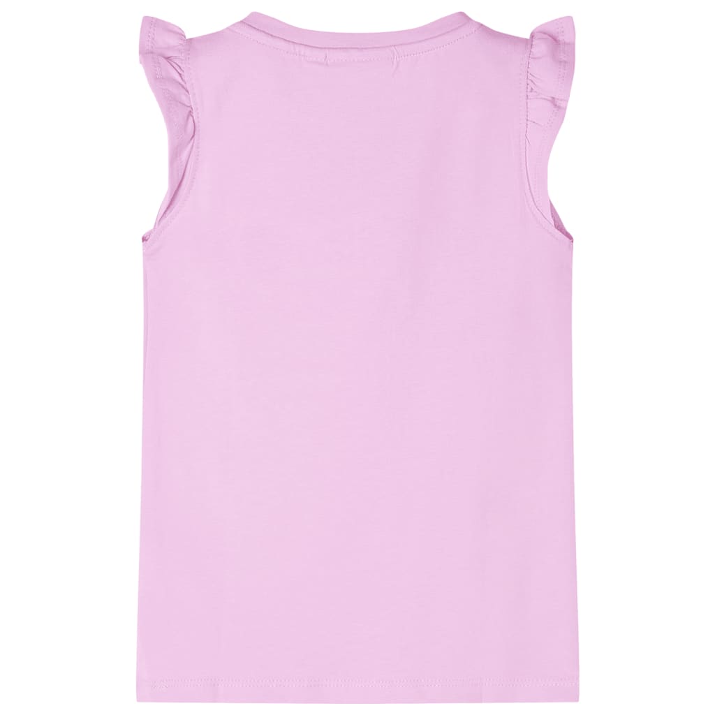 Kindershirt met ruches aan de mouwen 128 lila Lila