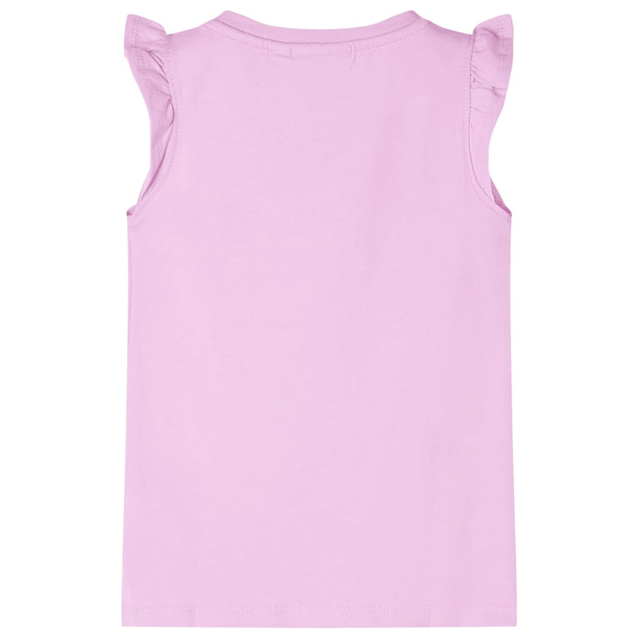 Kindershirt met ruches aan de mouwen 128 lila Lila