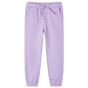 Kinderjoggingbroek 104 lila katoen