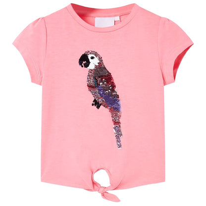 Kindershirt 116 fluorescerend roze Roze