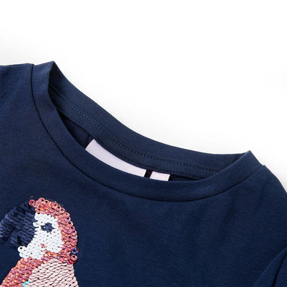 Kindershirt 128 marineblauw Marineblauw