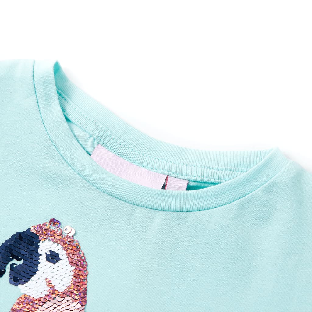 Kindershirt 128 lichtzeeblauw Aqua 128