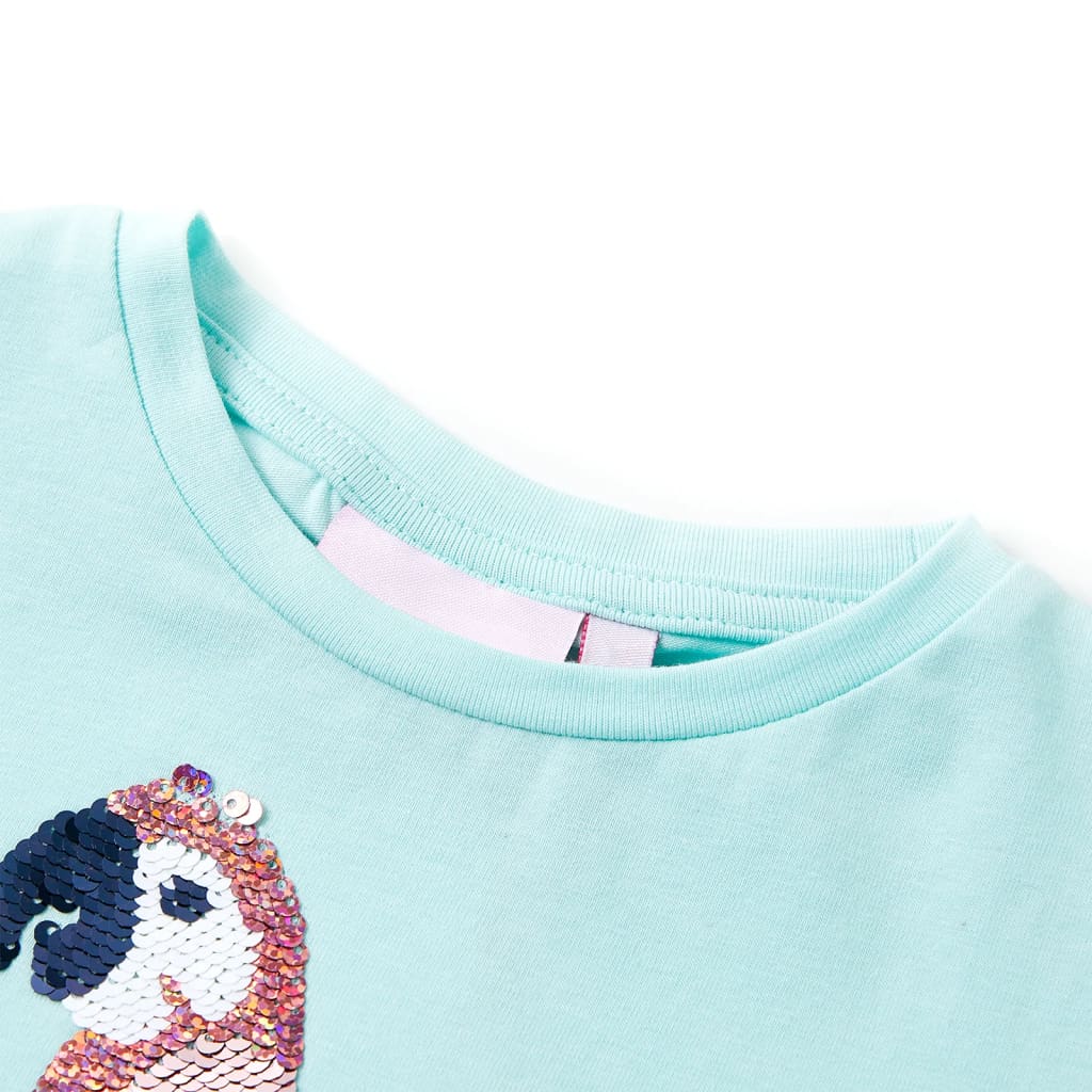 Kindershirt 140 lichtzeeblauw Aqua