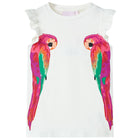 Kindershirt 104 ecru mouwloos
