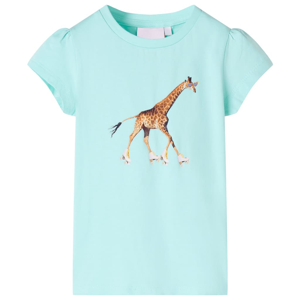 Kindershirt 116 lichtzeeblauw Aqua