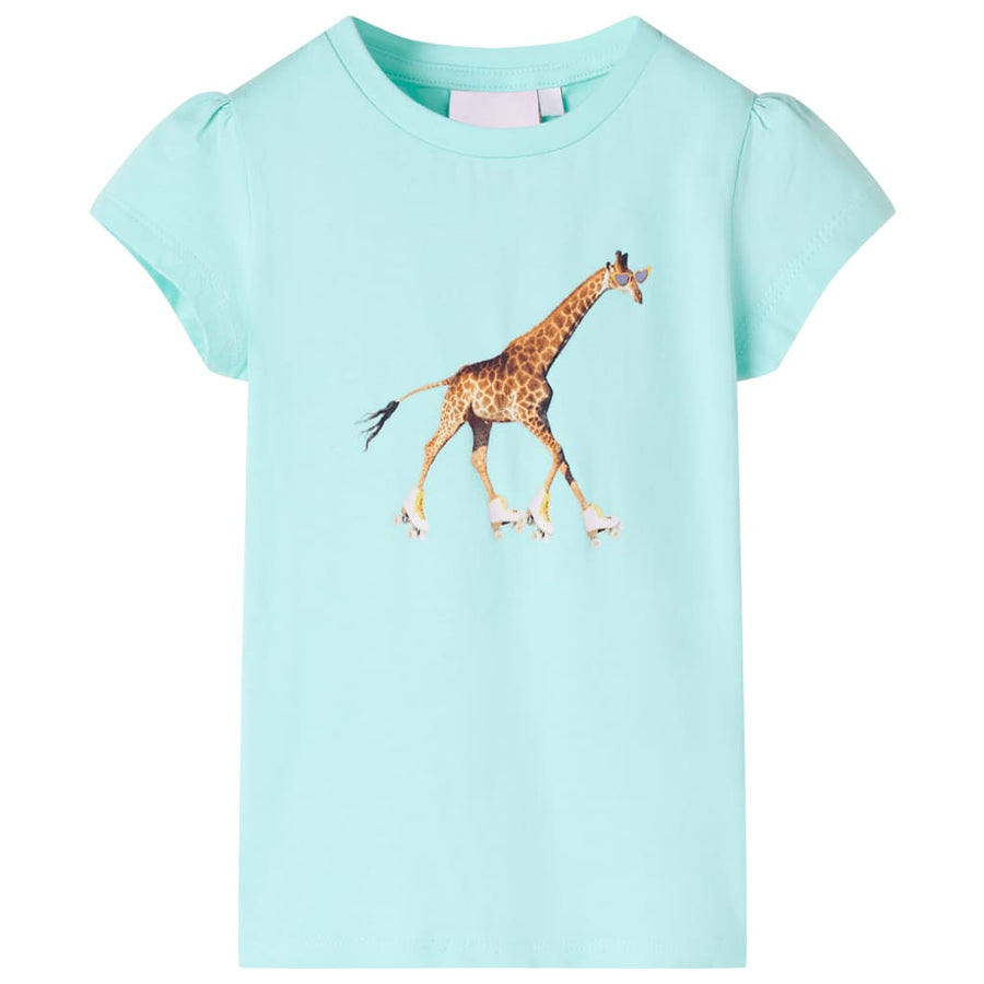 Kindershirt 116 lichtzeeblauw Aqua
