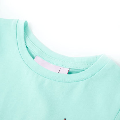 Kindershirt 128 lichtzeeblauw Aqua