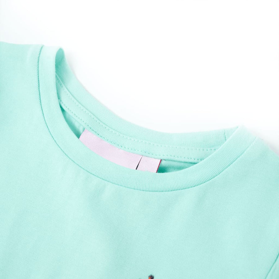 Kindershirt 128 lichtzeeblauw Aqua