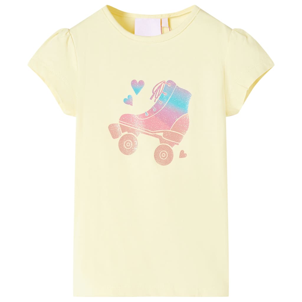Kindershirt 92 zachtgeel Geel
