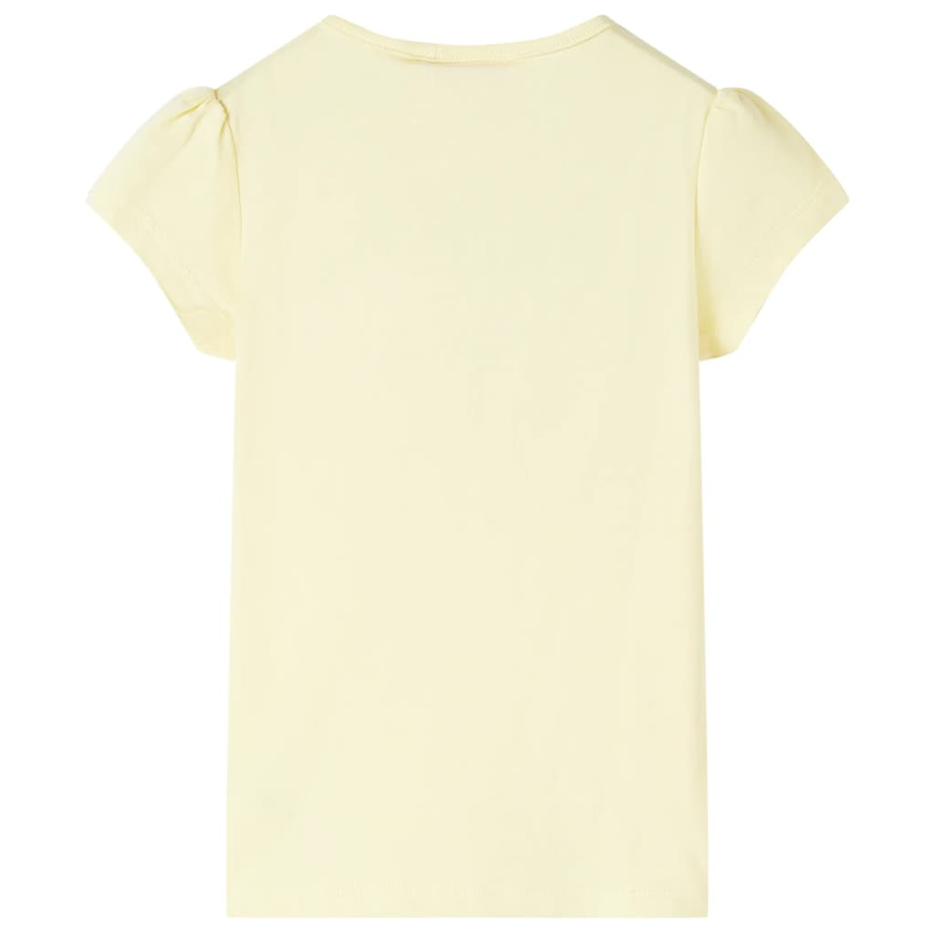 Kindershirt 92 zachtgeel Geel