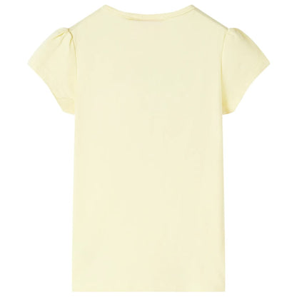 Kindershirt 92 zachtgeel Geel