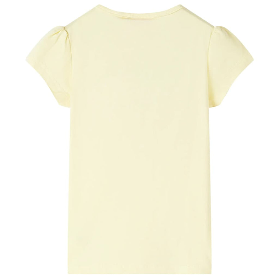 Kindershirt 92 zachtgeel Geel