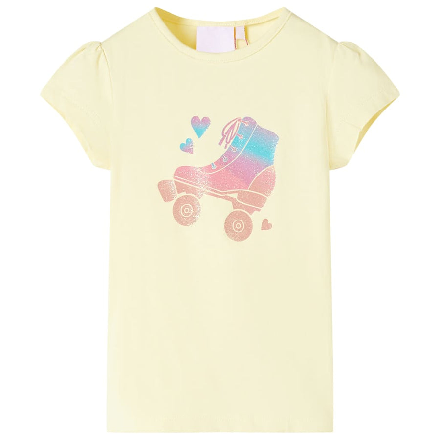 Kindershirt 116 zachtgeel Geel 116