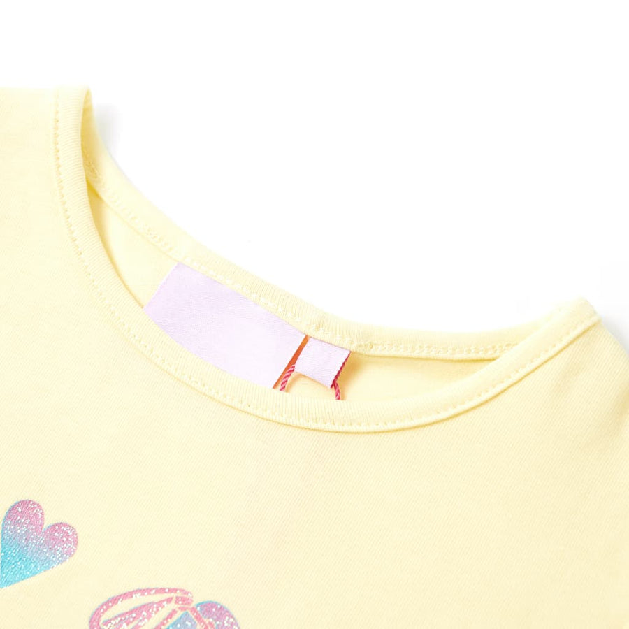 Kindershirt 116 zachtgeel Geel 116