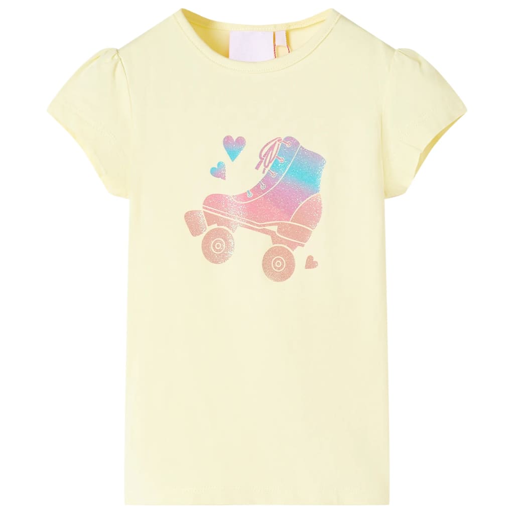 Kindershirt 128 zachtgeel Geel 128