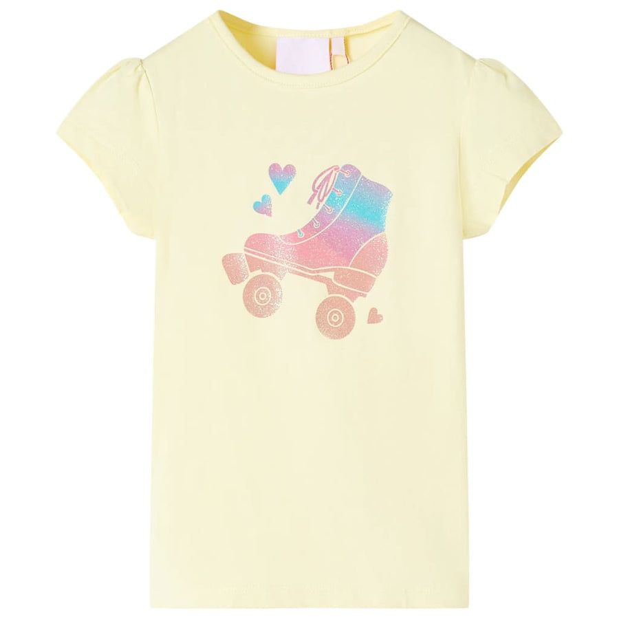 Kindershirt 128 zachtgeel Geel 128