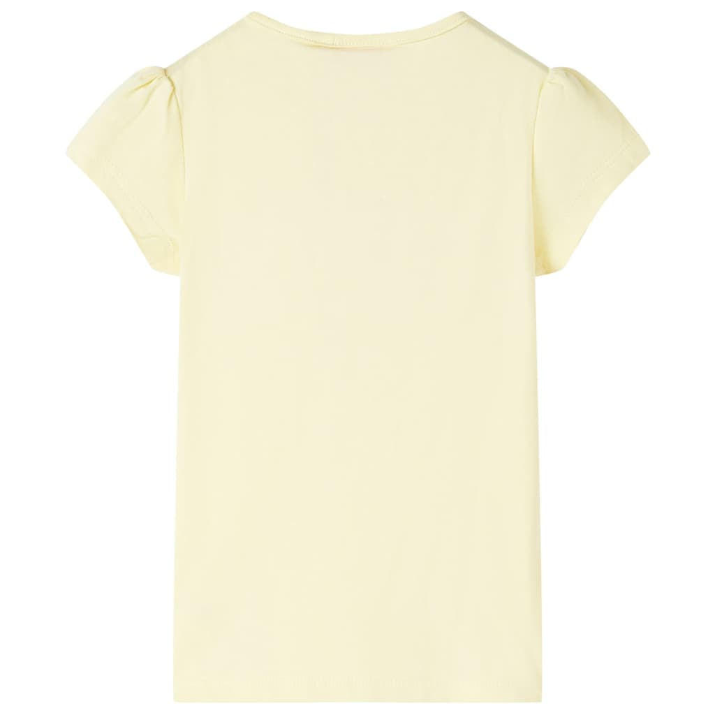 Kindershirt 128 zachtgeel Geel 128