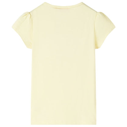 Kindershirt 128 zachtgeel Geel 128