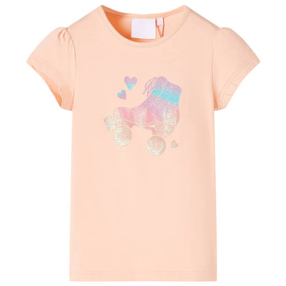 Kindershirt 128 lichtoranje orange