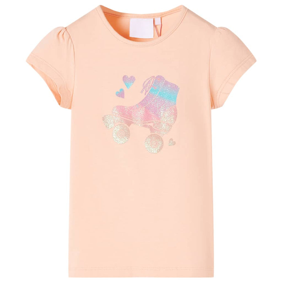 Kindershirt 128 lichtoranje orange