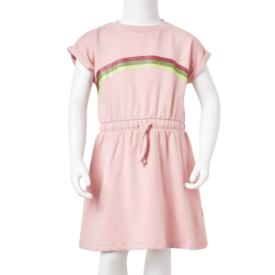 Kinderjurk met trekkoord 116 lichtroze Roze 116