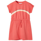 Girls' dress with drawstring 140 coral