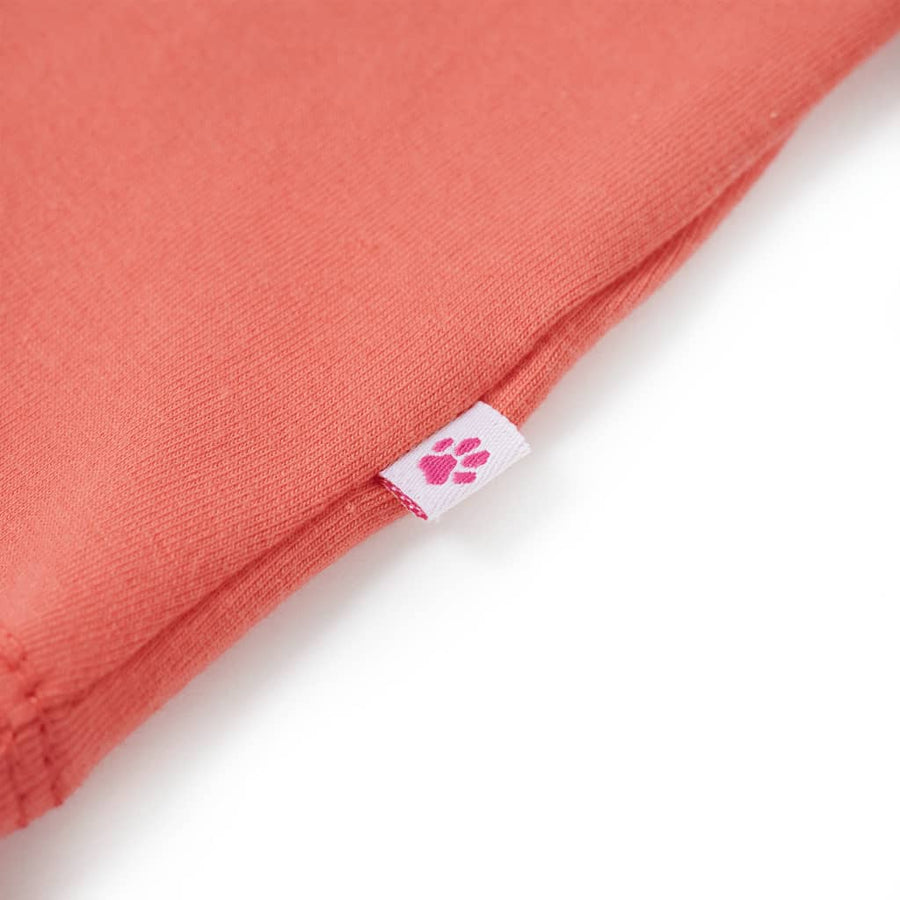Kindershirt met ruches aan de mouwen 116 koraalkleurig Koraal 116