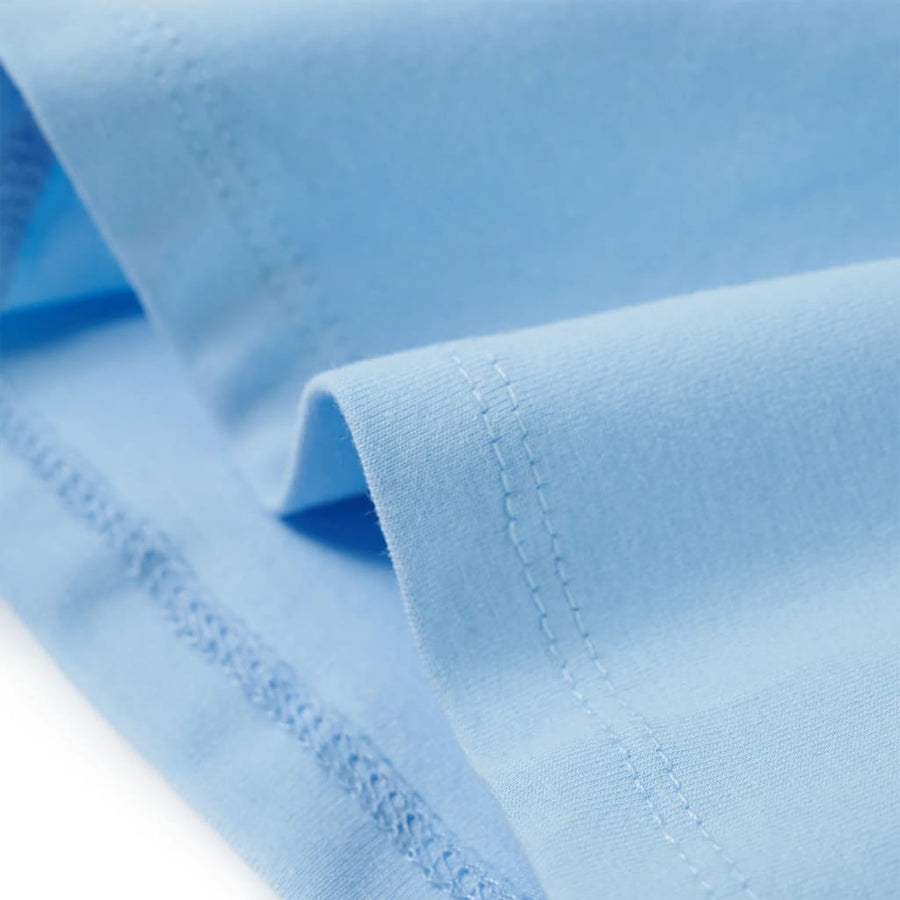 Kindershirt met ruches aan de mouwen 128 lichtblauw Blauw 128