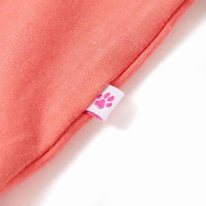 Kindershirt met kapmouwen 116 koraalkleurig Koraal 116