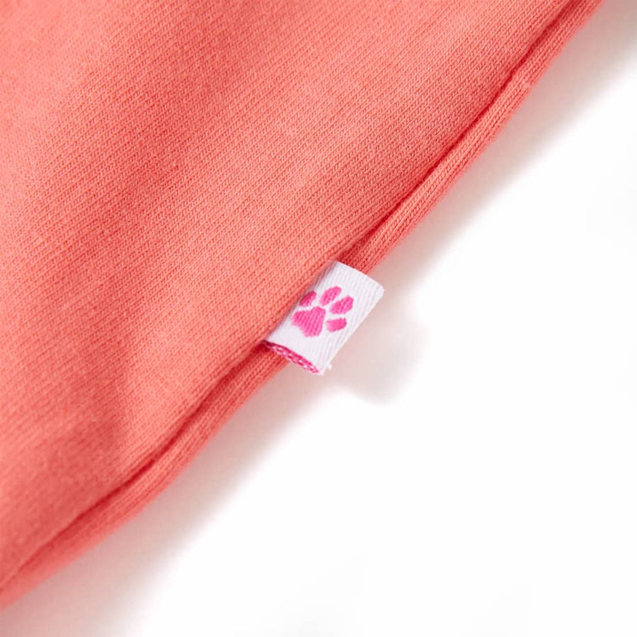 Kindershirt met kapmouwen 116 koraalkleurig Koraal 116