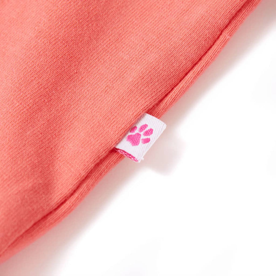 Kindershirt met kapmouwen 140 koraalkleurig Koraal