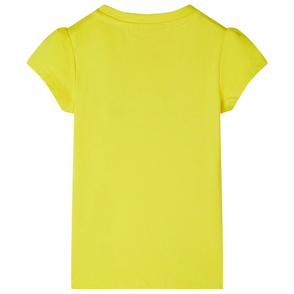 Kindershirt met kapmouwen 140 felgeel Geel 140