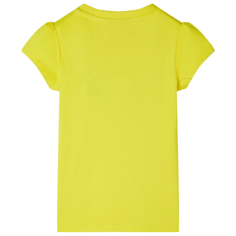 Kindershirt met kapmouwen 140 felgeel Geel 140