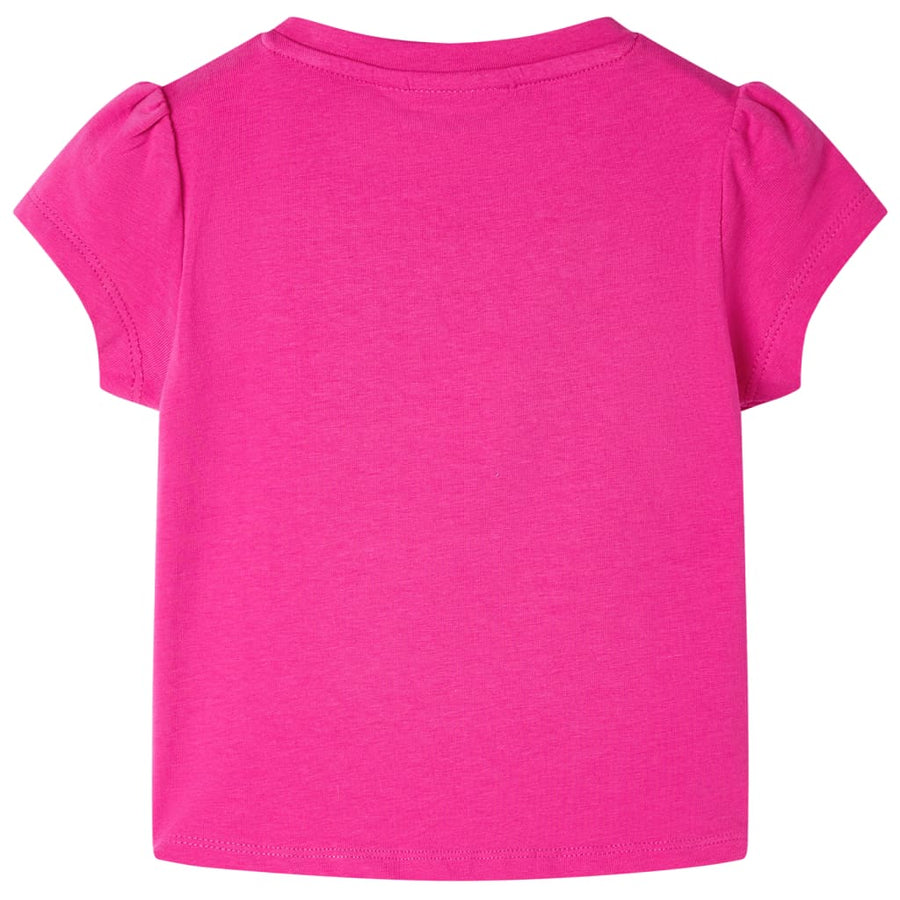 Kindershirt 116 donkerroze Roze