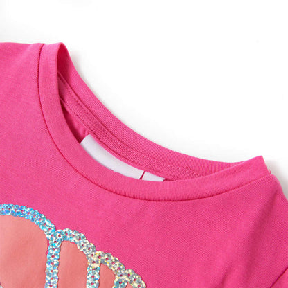 Kindershirt 116 donkerroze Roze