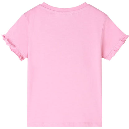 Kindershirt met korte mouwen 104 felroze Roze