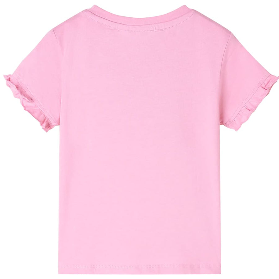 Kindershirt met korte mouwen 104 felroze Roze