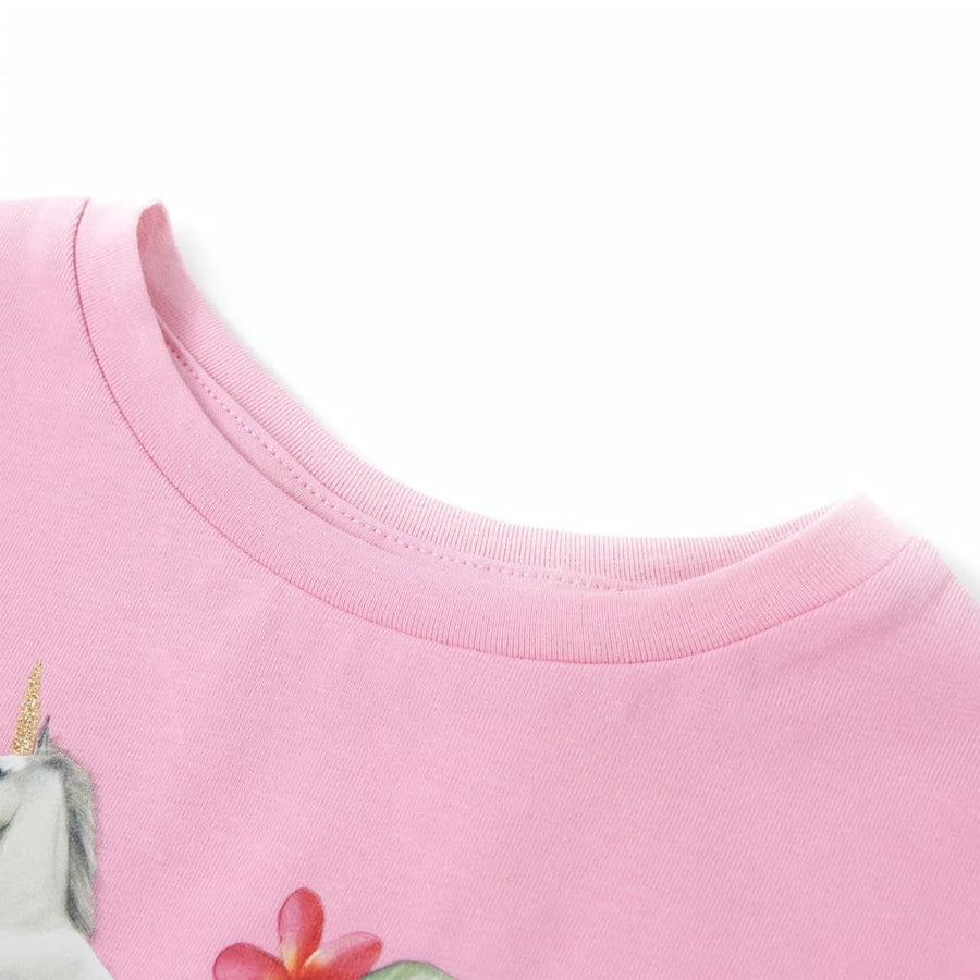 Kindershirt met korte mouwen 104 felroze Roze
