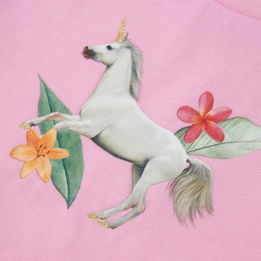 Kindershirt met korte mouwen 104 felroze Roze