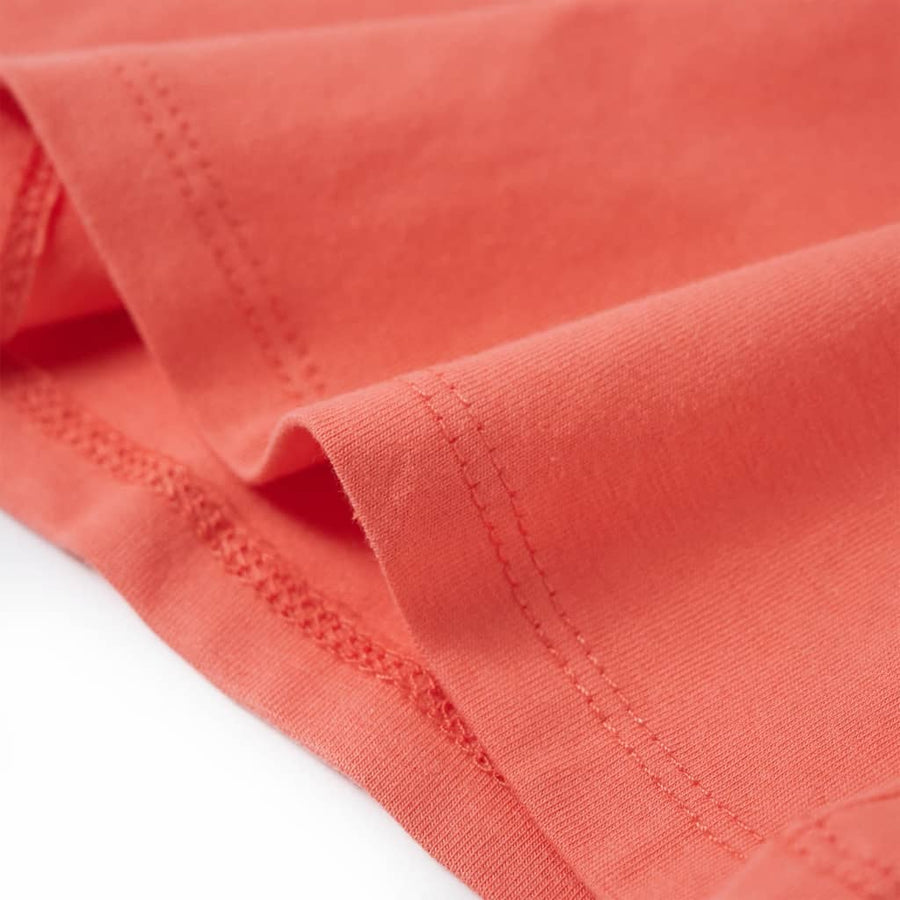 Kindershirt met korte mouwen 104 koraalkleurig Koraal 104