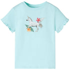 Children's short-sleeved t-shirt 104 light sea blue