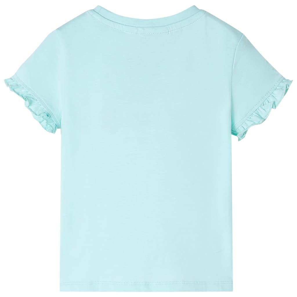 Kindershirt met korte mouwen 104 lichtzeeblauw Aqua 104