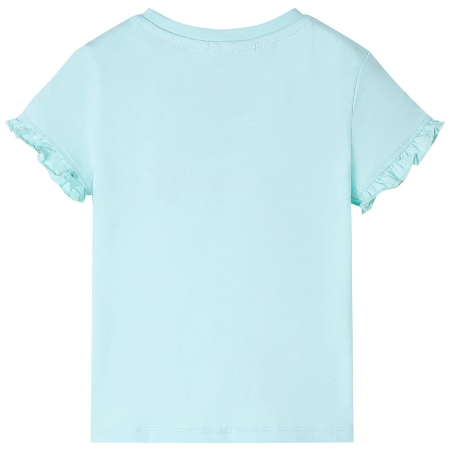 Kindershirt met korte mouwen 104 lichtzeeblauw Aqua 104